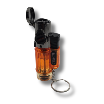 Triple Torch Transparent Color Butane Cigar Lighter