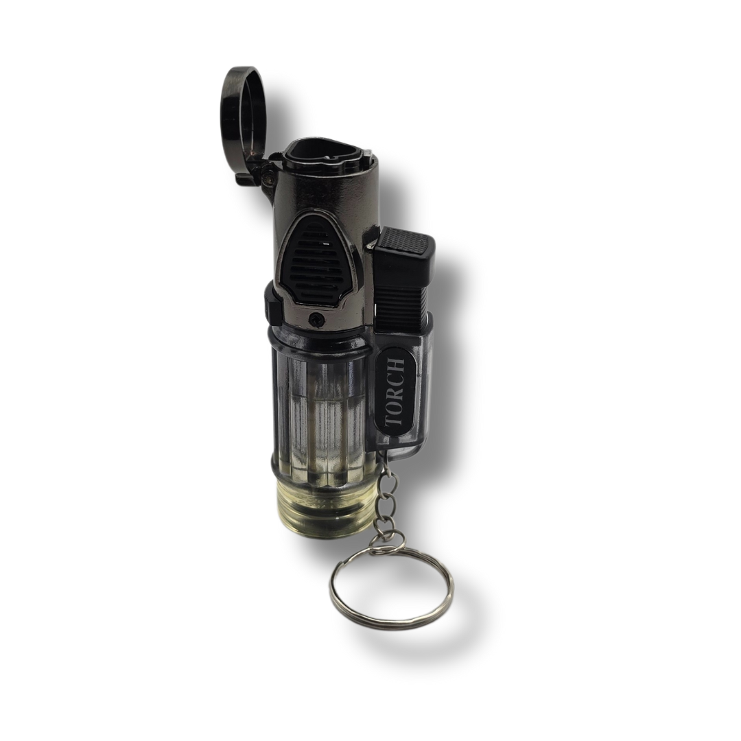 Triple Torch Transparent Color Butane Cigar Lighter