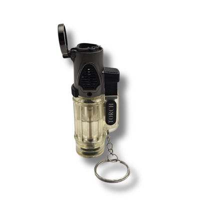 Triple Torch Transparent Color Butane Cigar Lighter