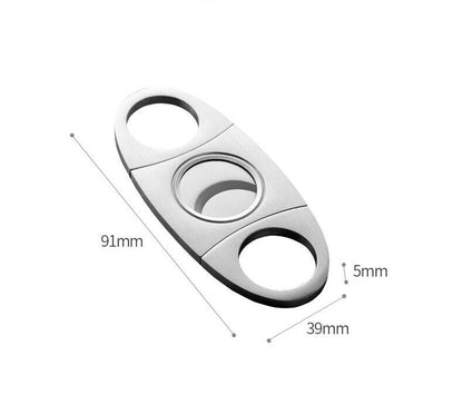 Double Blade Guillotine Cigar Cutter Stainless Steel